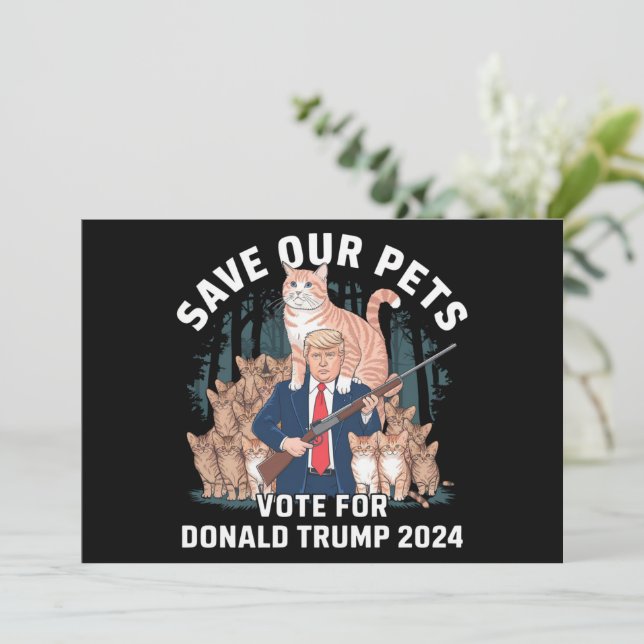 Invitación Salven a nuestros Mascotas en el 2024 (Anverso de pie)