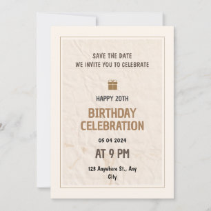 Invitación Salven el regalo de fecha arruinado 20 cumpleaños