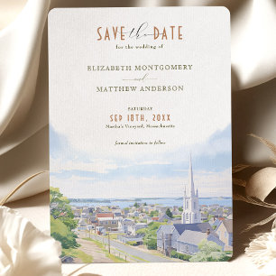 Invitación Salven el viñedo de la fecha de Martha, Massachuse