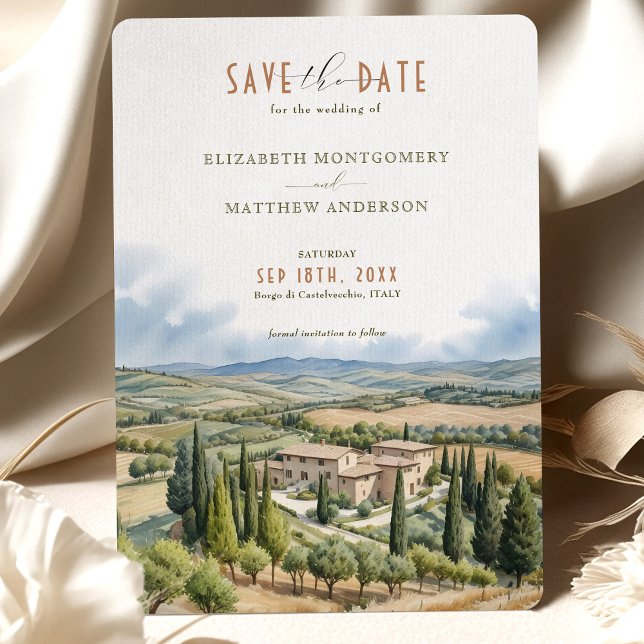 Invitación Salven La Fecha Borgo di Castelvecchio, Italia (Subido por el creador)