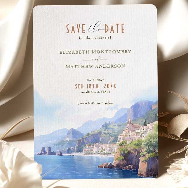 Invitación Salven La Fecha Costa De Amalfi Destino De Italia (Subido por el creador)