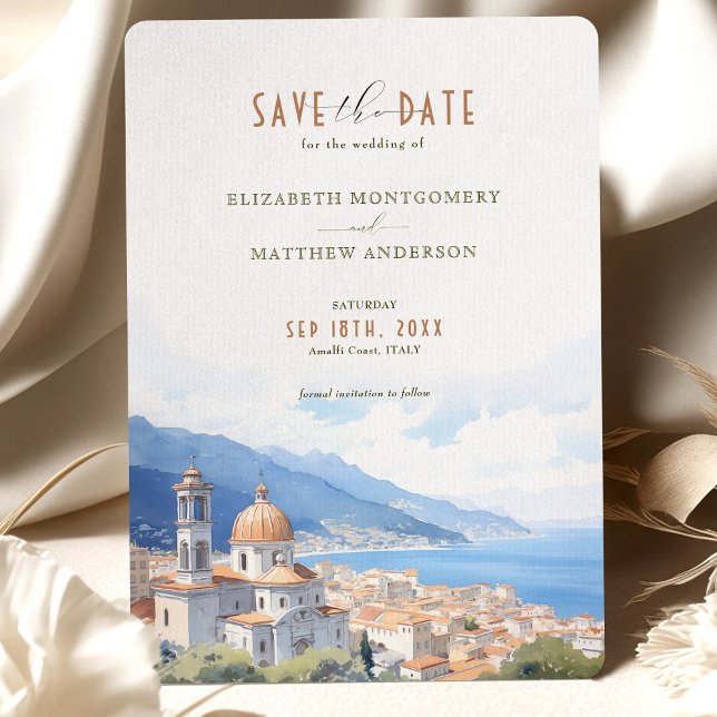Invitación Salven La Fecha Costa De Amalfi Destino De Italia (Subido por el creador)