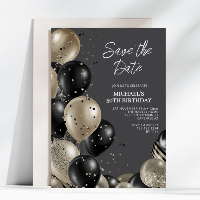 Invitación Salven la fecha de cumpleaños número 50 de los hom (Subido por el creador)