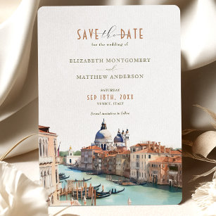 Invitación Salven la fecha Venecia Basílica de la Salute