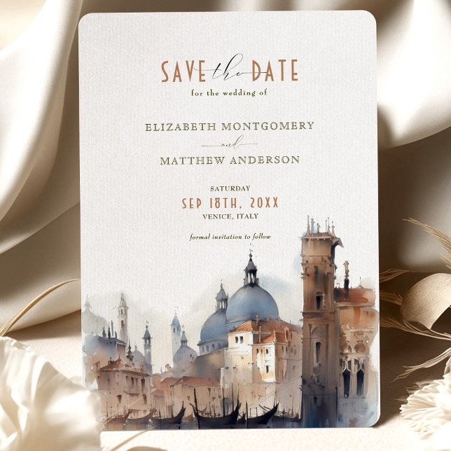 Invitación Salven la fecha Venecia Basílica de la Salute (Subido por el creador)