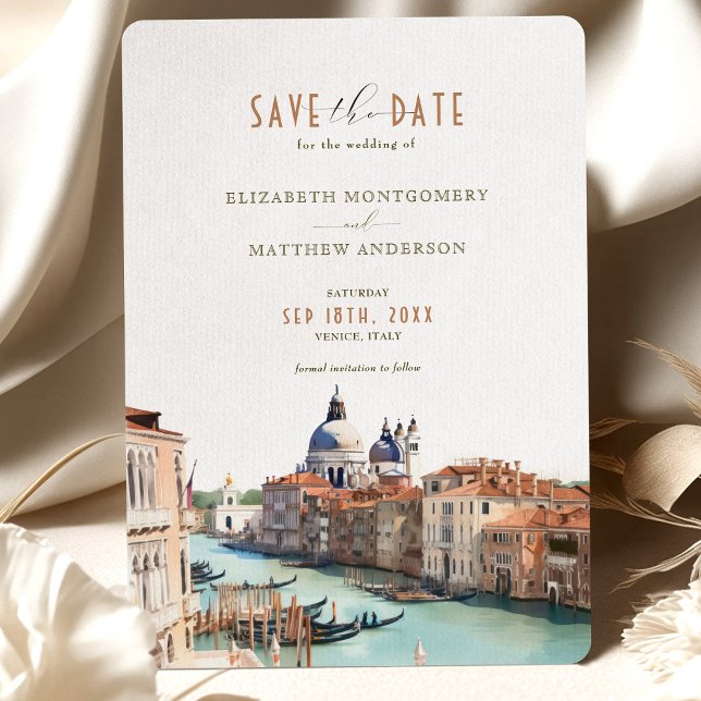 Invitación Salven la fecha Venecia Basílica de la Salute (Subido por el creador)