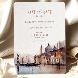 Invitación Salven la fecha Venecia Italia Basílica della Salu