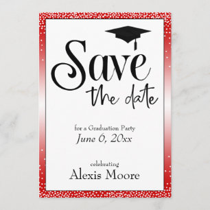 Invitación Salven la fiesta de graduación de fecha, Cherry Re