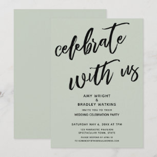Invitación Salvia Simple Celebre con Nosotros Recepción de Bo