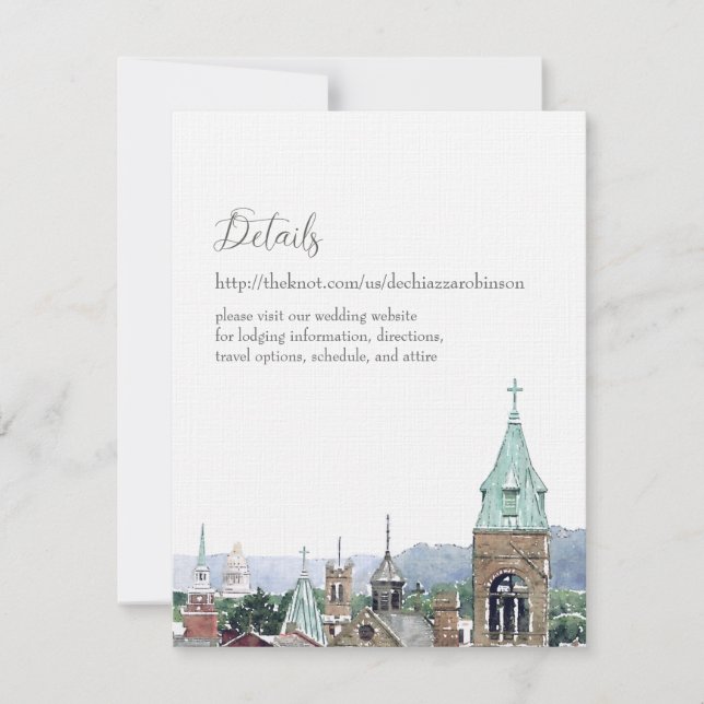 Invitación Samantha y Michael Details (Anverso)