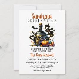 Invitación Samhain Harvest Wites una fiesta de Halloween
