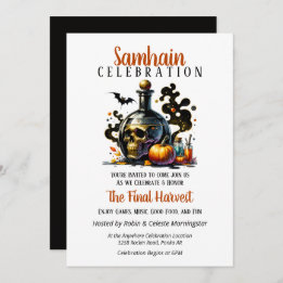 Invitación Samhain Harvest Wites una fiesta de Halloween