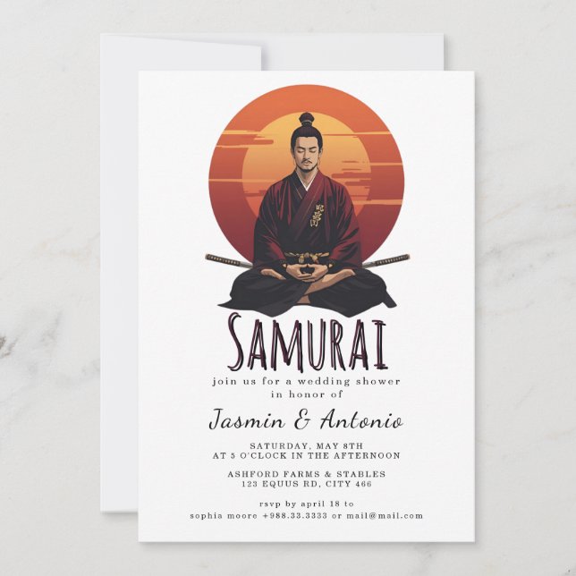 Invitación Samurái (Anverso)