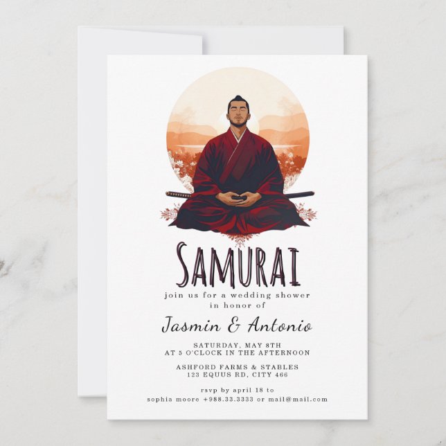 Invitación Samurai (Anverso)