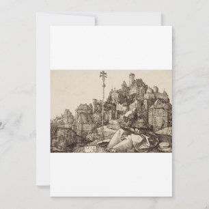 Invitación San Antonio leyendo por Albrecht Durer