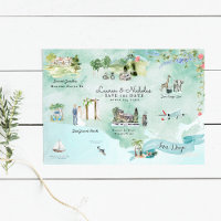 San Diego | Mapa Itinerario de Boda de Destino