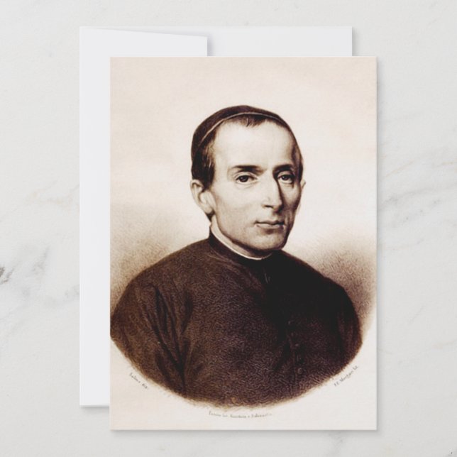 Invitación San Giuseppe Cafasso sacerdote franciscano (Anverso)