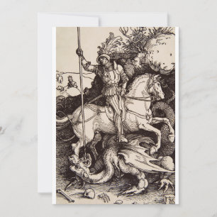 Invitación San Jorge y el Dragón por Durer