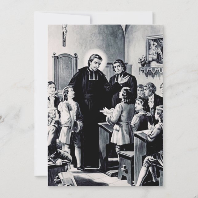 Invitación San Luis de Montfort sacerdote francés (Anverso)