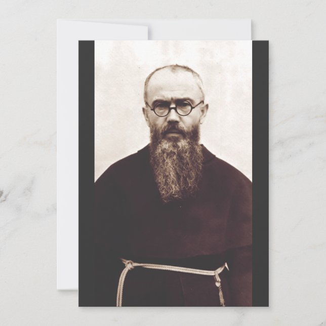 Invitación San Maximiliano Kolbe sacerdote católico polaco (Anverso)