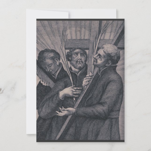 Invitación San Pablo Miki evangelista católico japonés (Anverso)