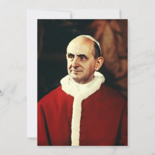 Invitación San Papa Pablo VI jefe de la Iglesia católica 