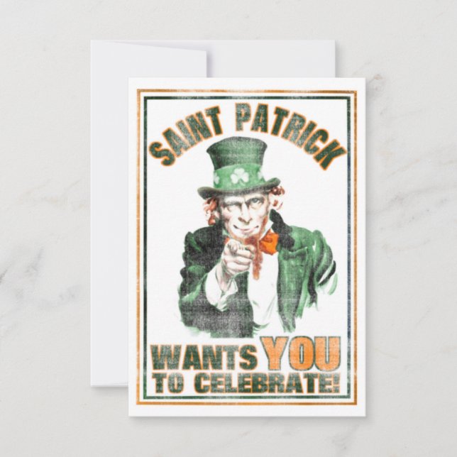 Invitación San Patricio QUISIERA que USTED celebrara la (Anverso)