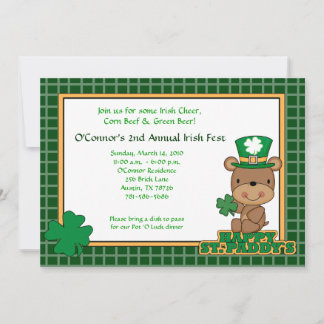 Invitación San Patty's Day Fiesta Saint Patrick's Day 5x7