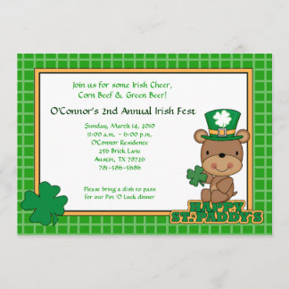 Invitación San Patty's Day Fiesta Saint Patrick's Day 5x7