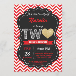 Invitación San Valentín 2.º cumpleaños