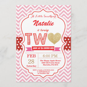 Invitación San Valentín 2.º cumpleaños