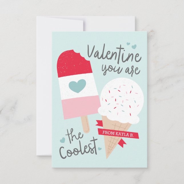 Invitación San Valentín de clase más fría (Anverso)