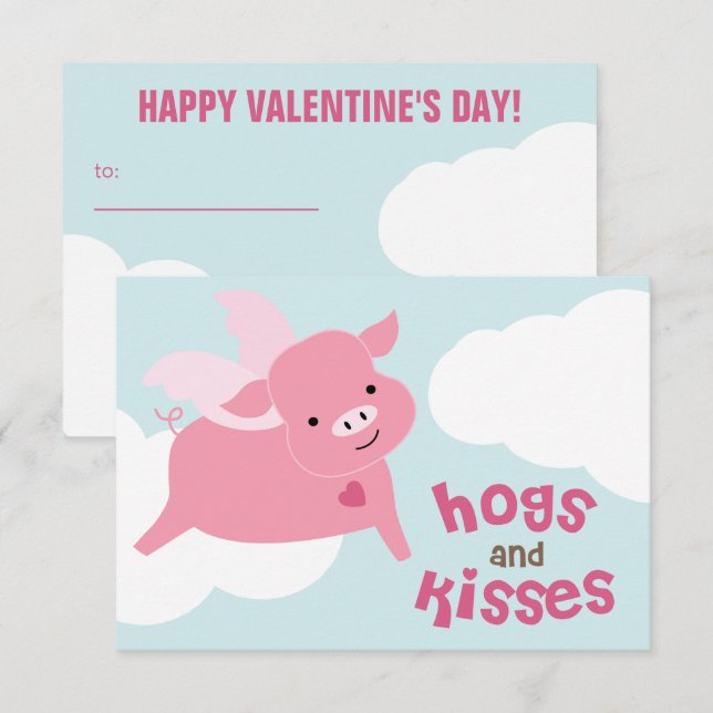 Invitación San Valentín de Hogs y Kisses (Anverso / Reverso)