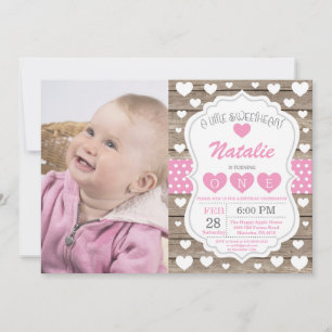 Invitación San Valentín Pequeño Querido Primer Cumpleaños