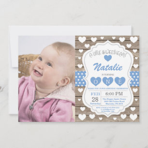 Invitación San Valentín Pequeño Querido Primer Cumpleaños