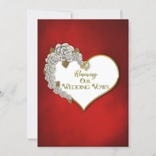 Invitación San Valentín/Rosas - Renovando el voto Boda invivi