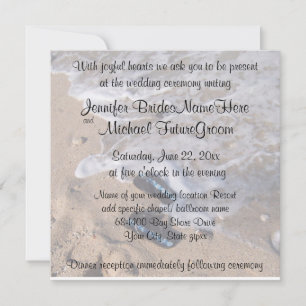 Invitación Sandalias Flip Flop de la boda de la playa