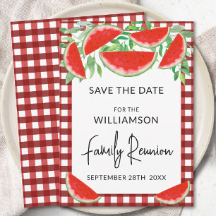 Invitación Sandías de Verano Reunión Familiar Salva la Fecha
