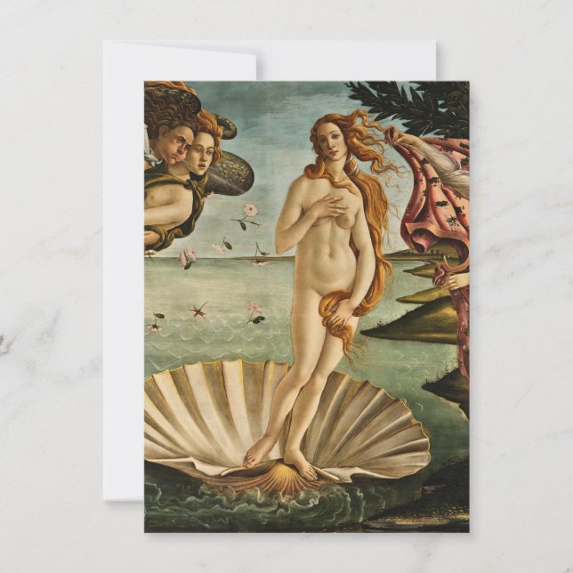 Invitación Sandro Botticelli - El nacimiento de Venus (Anverso)