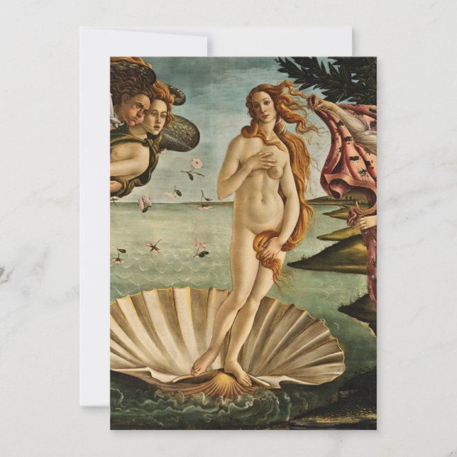 Invitación Sandro Botticelli - El nacimiento de Venus (Anverso)