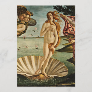 Invitación Sandro Botticelli - El nacimiento de Venus