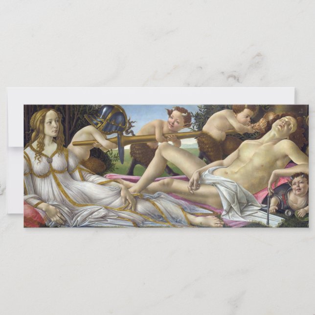 Invitación Sandro Botticelli - Venus y Mars (Anverso)