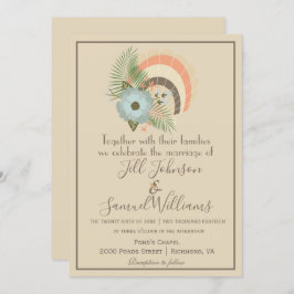 Invitación Sandy Seashell Coastal Boda