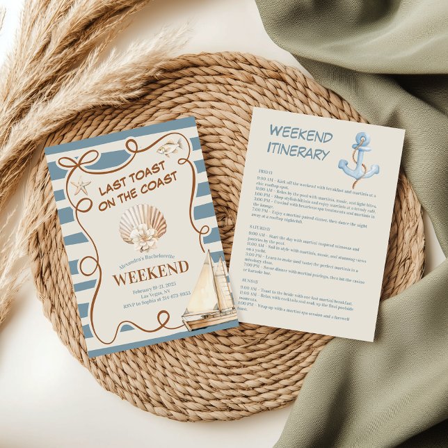 Invitación Sandy Shell Brisa Costera Bachelorette Náutica (Subido por el creador)