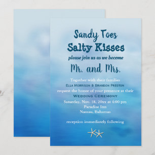Invitación Sandy Toes Wedding Invitan a estrella de mar