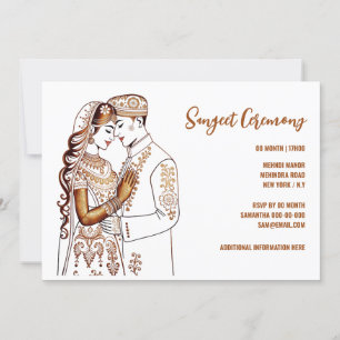 Invitación Sangeet Henna bride groom Mehndi Mhindi Hindi