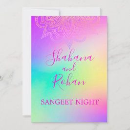 Invitación Sangeet Indian Style Colorful Elegant