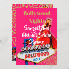 Invitación Sangeet Mehndi Henna Bridal Shower Bollywood