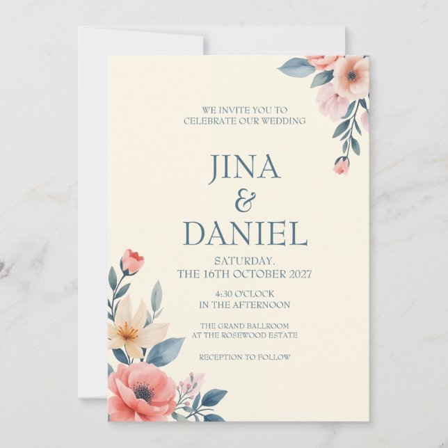 Invitación Sangre rubor (Anverso)