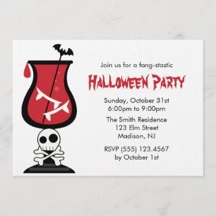 Invitación Sangre y fiesta de Halloween de los colmillos